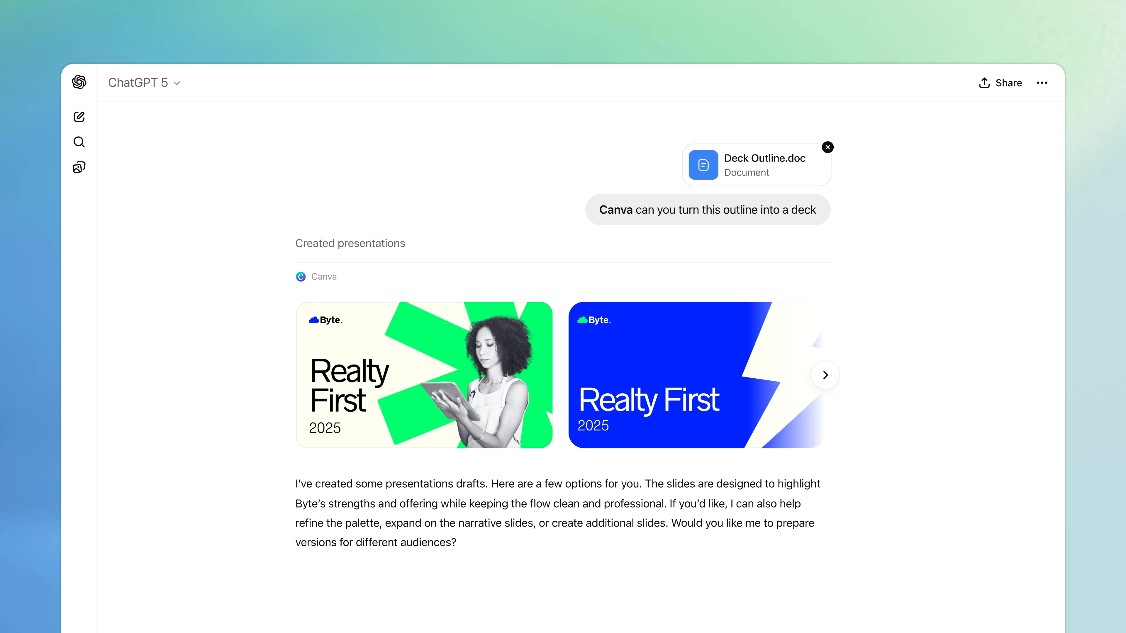Canva in ChatGPT